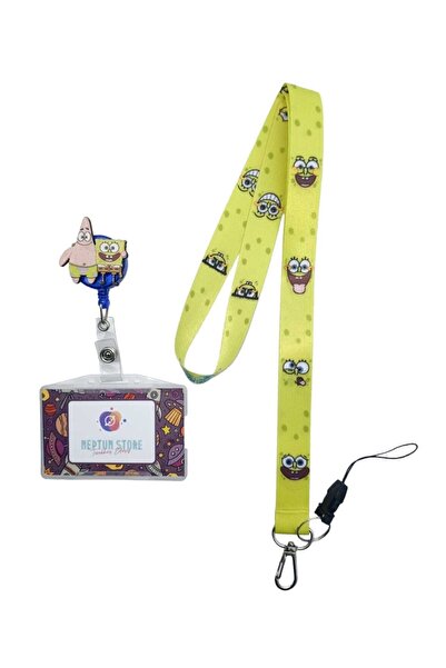 neptünstore مجموعة سبونج بوب مكونة من 3 قطع للرقبة وحزام للهاتف + سبونج بوب و...