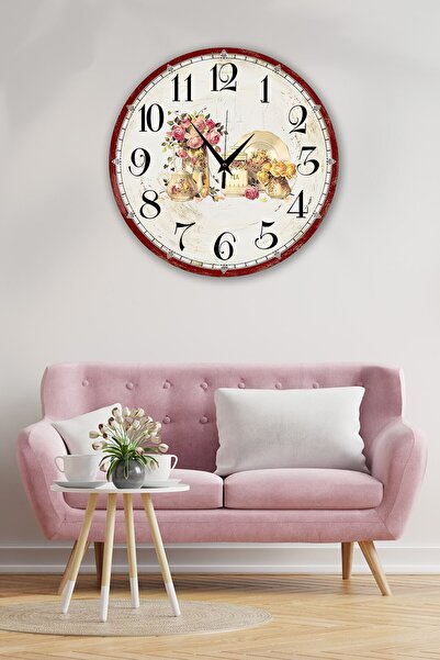 Bilge Lazer Bilge Retro Tasarımlı Duvar Saati 35 X 35 Cm