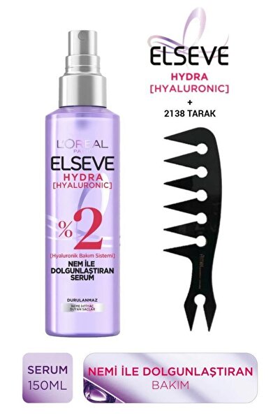 ELSEVE Hydra Hyaluronic Nem Ile Dolgunlaştıran Saç Bakım Serumu Ve Saç Tarama...