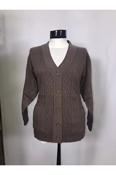 NOBLE STORE سترة الأم المحبوكة بأزرار Nblll1