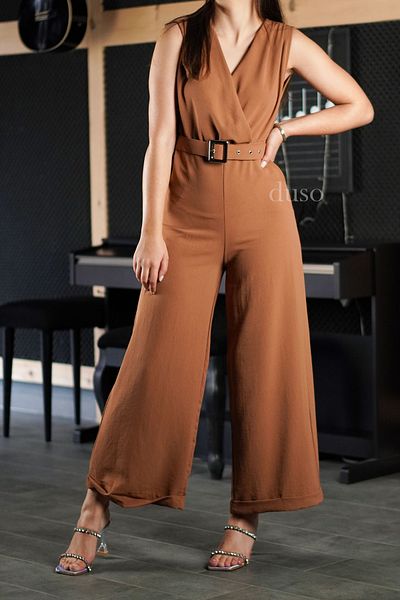 BEBE PLUS Brown Jumpsuit
