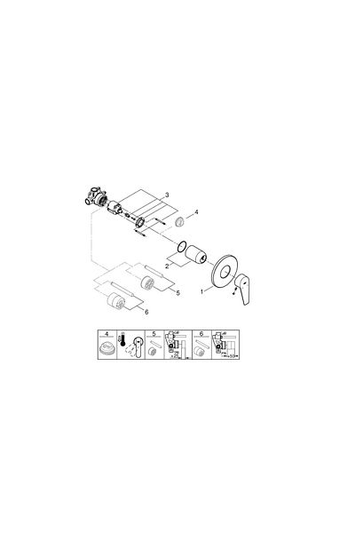Grohe Bauedge Built-In Shower Faucet Chrome - 29040001