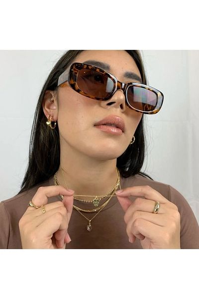 LOOKUP Unisex Sunglasses Leopard Color