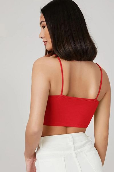 by İGP Women's Front Cross Bralette Paded Sports Bustier Crop