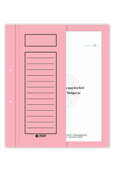 Kaya Half Cover Cardboard Wired File Pink 1stQuality Pack of 100 Pieces