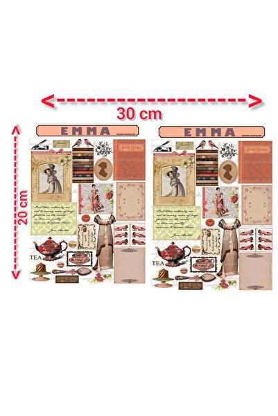 baddin aksesuar ملصق Emma Vintage ذو الطابع الوردي - ملصق مجلة رصاصة