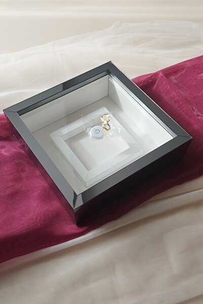 Verda Çerçeve 25x25 Füme Fotoğraf Bölümlü Ledli Çerçeve Gül Tasarımlarınız Iç...