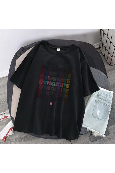 Touz Μπλουζάκι Eysa Bts Dynamite Μαύρο Unisex Oversize