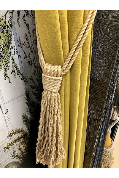 Ala Perde By İtalyanhomestore Otantik Tasarım Hasır Halat Perde Toplayıcı Braçol Sarkıt