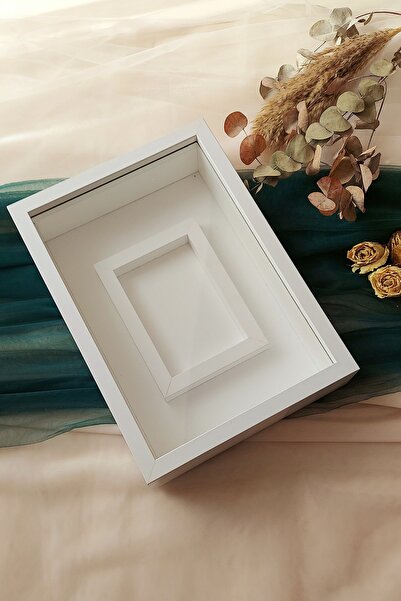 Verda Çerçeve 25x35 Cm Beyaz Fotoğraf Alanlı Model Tasarım Gül Kutusu! Isimsi...