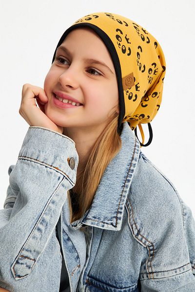 Babygiz Pălărie pentru fete cu model panda Beanie moale dublu strat 100% bumbac natural Bumbac pieptănat