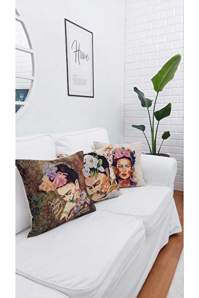 Dokuma Kumaş Goblen Yastık Kırlent Kılıfı 3'lü Set Pillow