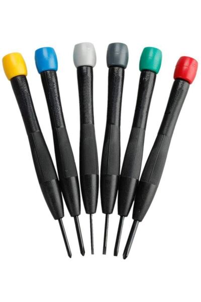 Depolife Saat Gözlük Telefon Tornavida Seti 6 Parça Yıldız Düz Tornavida Seti Mini Saatçi Tornavida Takımı