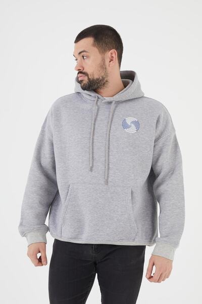 Unisex Gri Hangover Kapüşonlu Sweatshirt