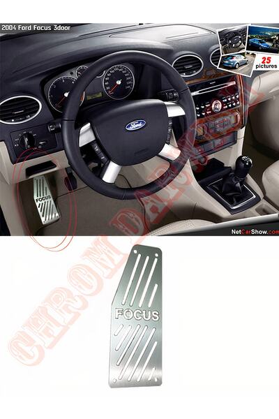 darwish Ford Focus 2 2005-2017 Krom Ayak Dinlendirme Pedalı Krom Paslanmaz Çelik