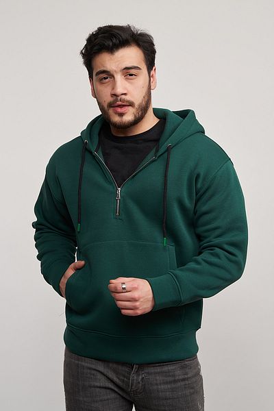 MBEY1989 Ασημί φούτερ Unisex με βαμβακερή κουκούλα με φερμουάρ