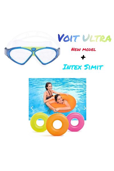 Voit Ultra Swimming Goggles +intex Phosphorescent Sea Ring 76 Cm