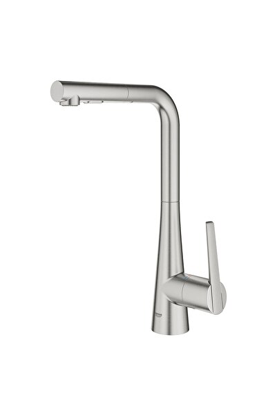 Grohe Zedra Eviye Bataryası Spiralli 2 Fonksiyonlu Super Steel - 32294dc2