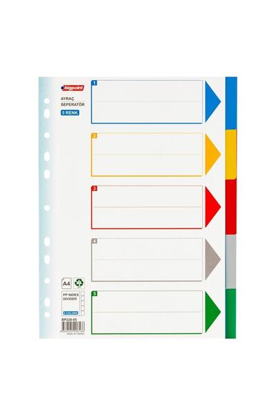 Bigpoint Pp Separator 5 Color Box of 50