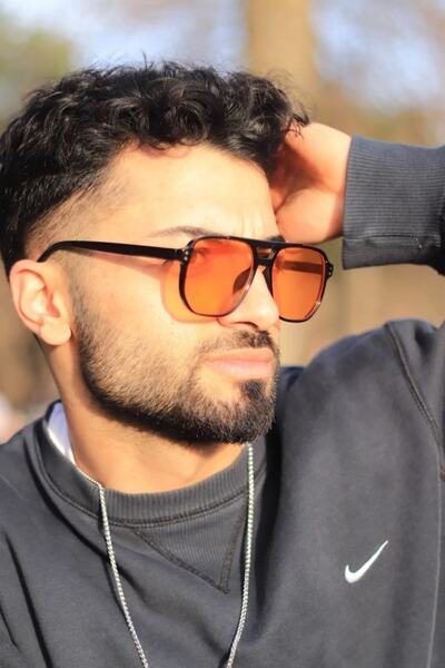 LOOKUP Black Orange Unisex Men Women Sunglasses