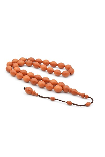 Murty99 Usta Işi Sistemli Beyzi Kesim Turuncu Fiber Tesbih Iri Boy