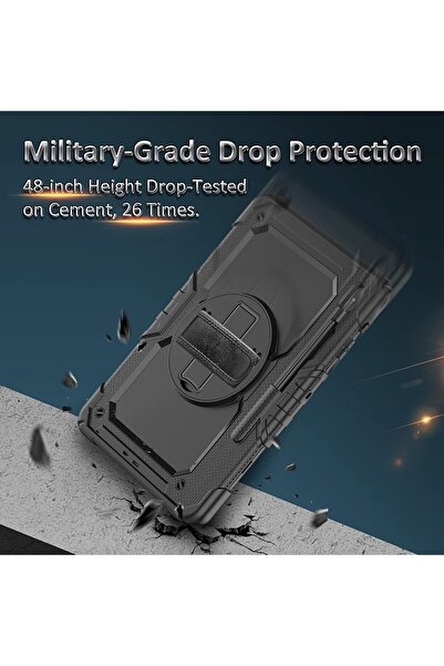 m.tk moveteck Samsung Galaxy Tab S8 Ultra Sm-x900 256gb 14.6" Kılıf 360 Tam Koruyucu Zırh Tank Erkan Koruyucu