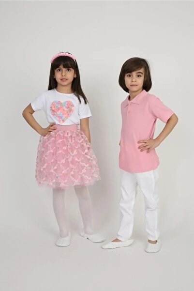 NOBLE STORE Fata Băiat Tinuta Copii Tricou cu model Set fustă