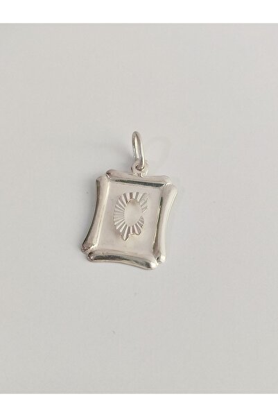 HANIMKIZ 925 Ayar Gümüş Ç Harfli Kolye Ucu(ZİNCİRSİZ)