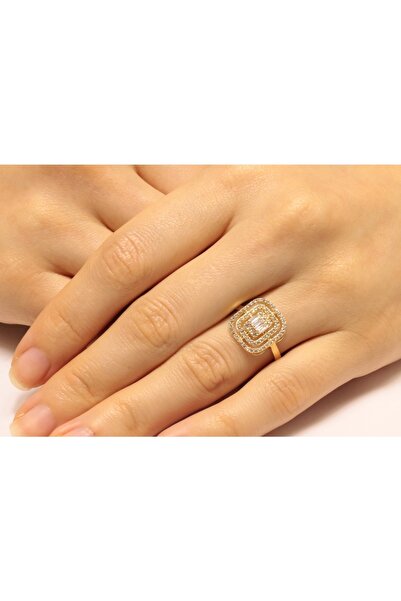 Hakan Güler Kuyumculuk Altın Baget Taşlı Yüzük
