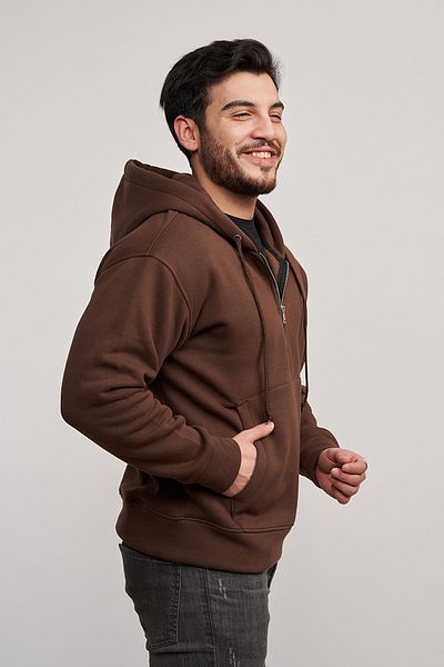 MBEY1989 Ασημί φούτερ Unisex με βαμβακερή κουκούλα με φερμουάρ