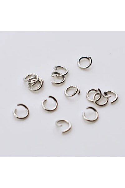 Bijumix Aksesuar 100 Adet Nikel Gümüş Renk Metal Takı Yapım Klips Halka Takı Malzemesi