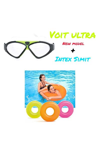 Voit Ultra Swimming Goggles +intex Phosphorescent Sea Ring 76 Cm