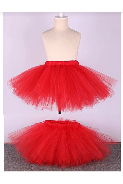 ELALEL TASARIM Red Tutu Skirt 23 April Performance Skirt