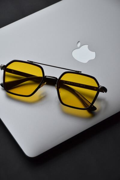 LOOKUP Unisex Vintage Sunglasses - Uv400 Protection, Ce Certificated, Black Frame Orange Glass, New Season