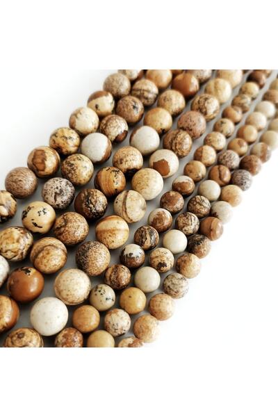 eHediyecim Piatra naturala tăiată cu glob de lemn - 6 mm - 30 buc
