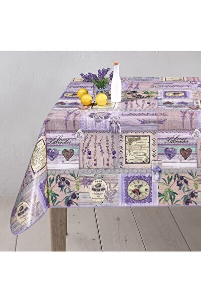 Blue Home Dekorama Renkli Pvc Astarlı Silinebilir Leke Tutmaz Muşamba Masa Örtüsü 4-6-8-12 Kişilik