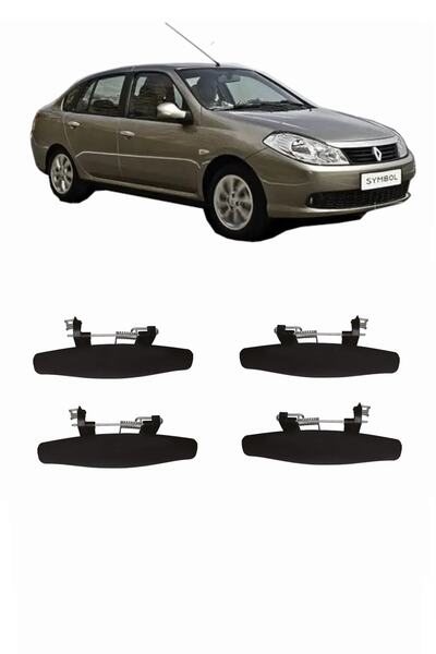 ZENON 2009-2012 Renault Symbol Uyumlu Dış Kapı Açma Kolu 4 Kapı Için Toplam 4...