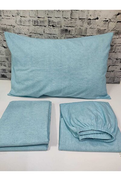 Gasel Home Solid Color Cotton Fabric Single Duvet Cover Set (Elastic Sheet)