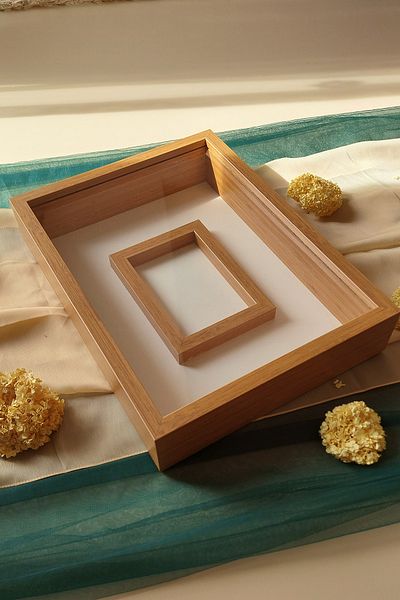 Verda Çerçeve 30x40 Cm LED-Free Bamboo Color Photo Section Design Rose Box Memory Frame!Unnamed