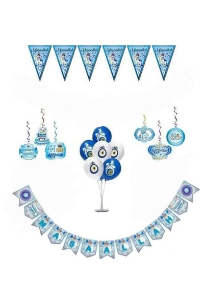 SYC PARTY Sünnet Süsleme Seti Maşallah Yazısı Nazar Boncuklu Balon