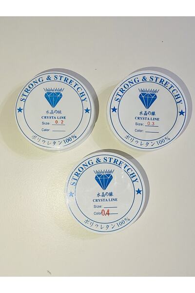 yağmur gökçe 0.2 Mm - 0.3 Mm - 0.4 Mm - 3 Makara Normal Şeffaf Misina