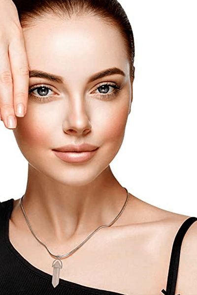 Tesbih Atölyesi Certified Nail Model High Quality Natural Opal Moon Stone Necklace