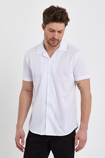 DOAYS Cămașă pentru bărbați Cămașă cu mânecă scurtă, cu guler oblic, cu mânecă scurtă Cămașă de vară