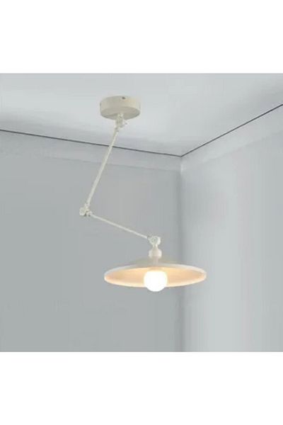 RİOLİGHT Modern White Acrobat Metal Table Top Pendant Chandelier - 38cm Hat Diameter