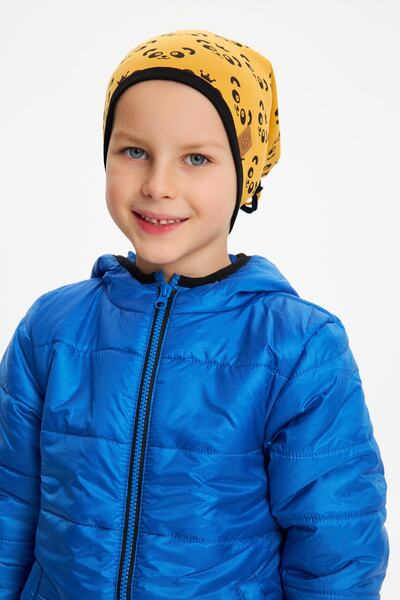 Babygiz Pălărie cu model panda pentru băieți, pălărie moale, strat dublu, 100% bumbac natural, bumbac pieptănat