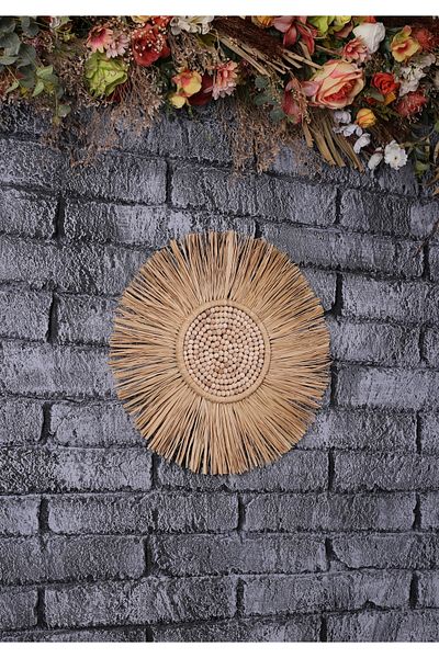 bh bohem handmade Beaded Raffia Decor D001