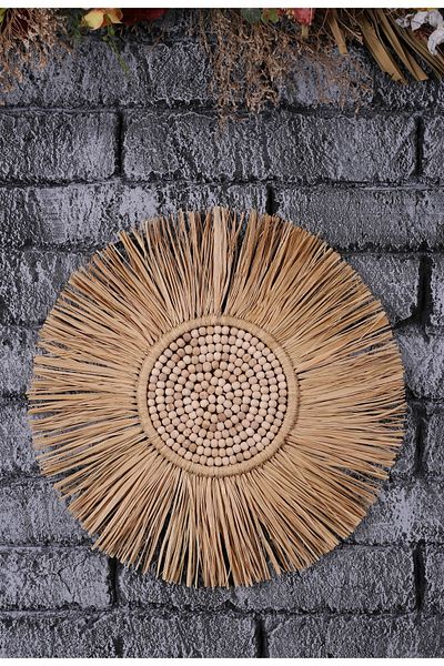bh bohem handmade Beaded Raffia Decor D001