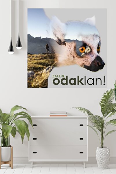 Akıllı Kağıt Statik Tutunma Özellikli Zafere Odaklan Tablo 72 - 72 Cm