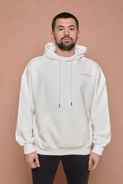 Unisex Siyah Kapüşonlu Oversize Sweatshirt