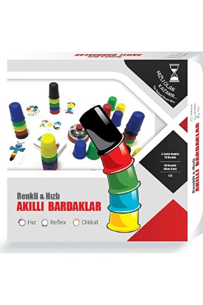 Ritoys Renkli Ve Hızlı Süper Pratik Akıllı Bardaklar Eğitici Zeka Oyunu Çocuk...